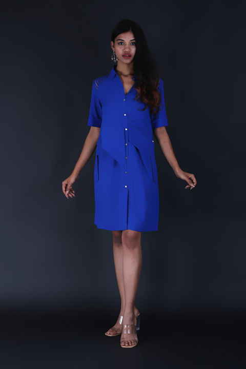 Blue Shirt Dress